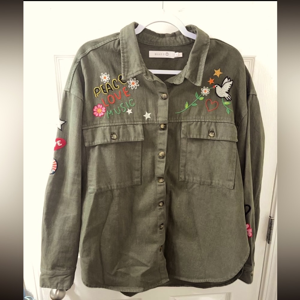 Unique Embroidered Military Jacket